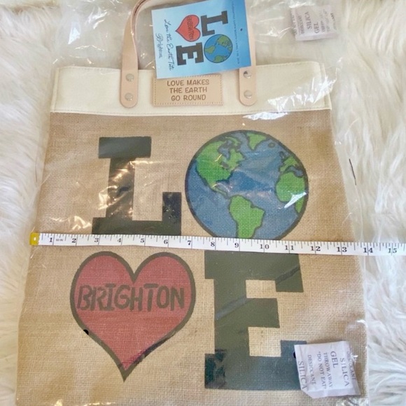 Brighton tote, new with tag          “Love Makes the Earth Go Round” - Picture 11 of 14